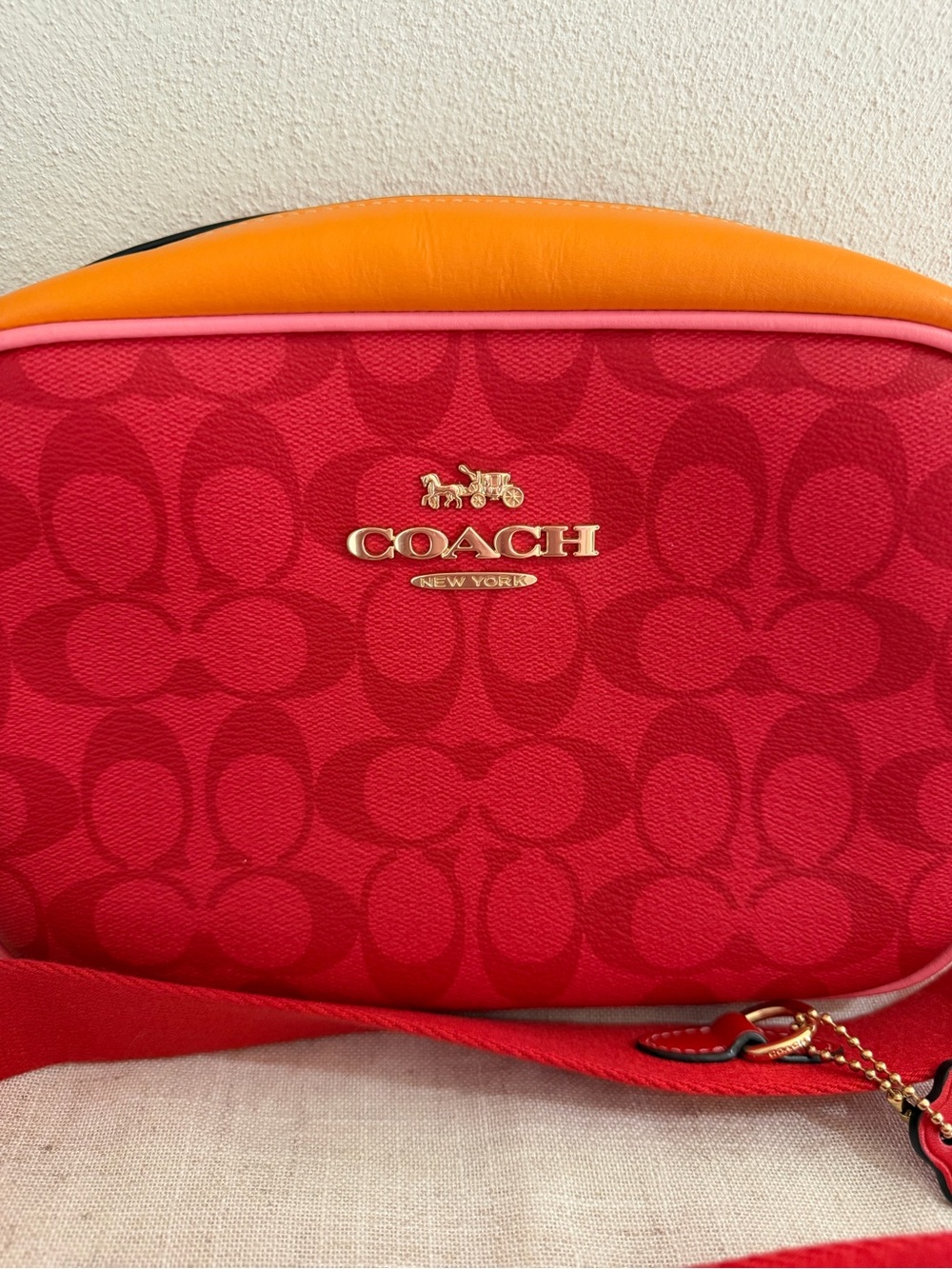 Coach Jamie Camera Bag in Blocked Signature Canvas NWOT - Picture 2 of 7